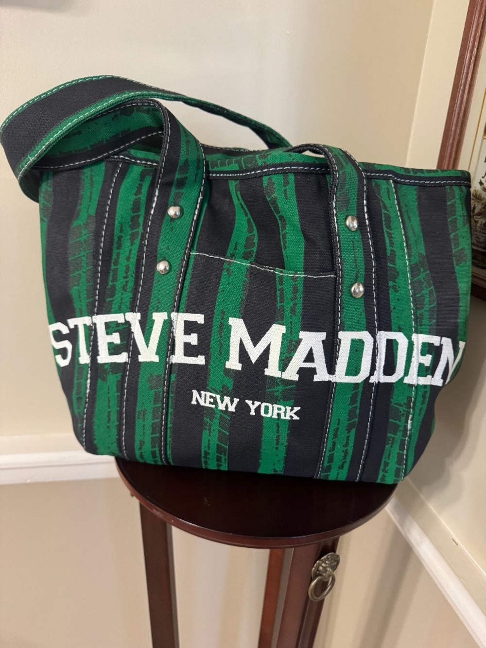 Steve Madden Striped Canvas Tote